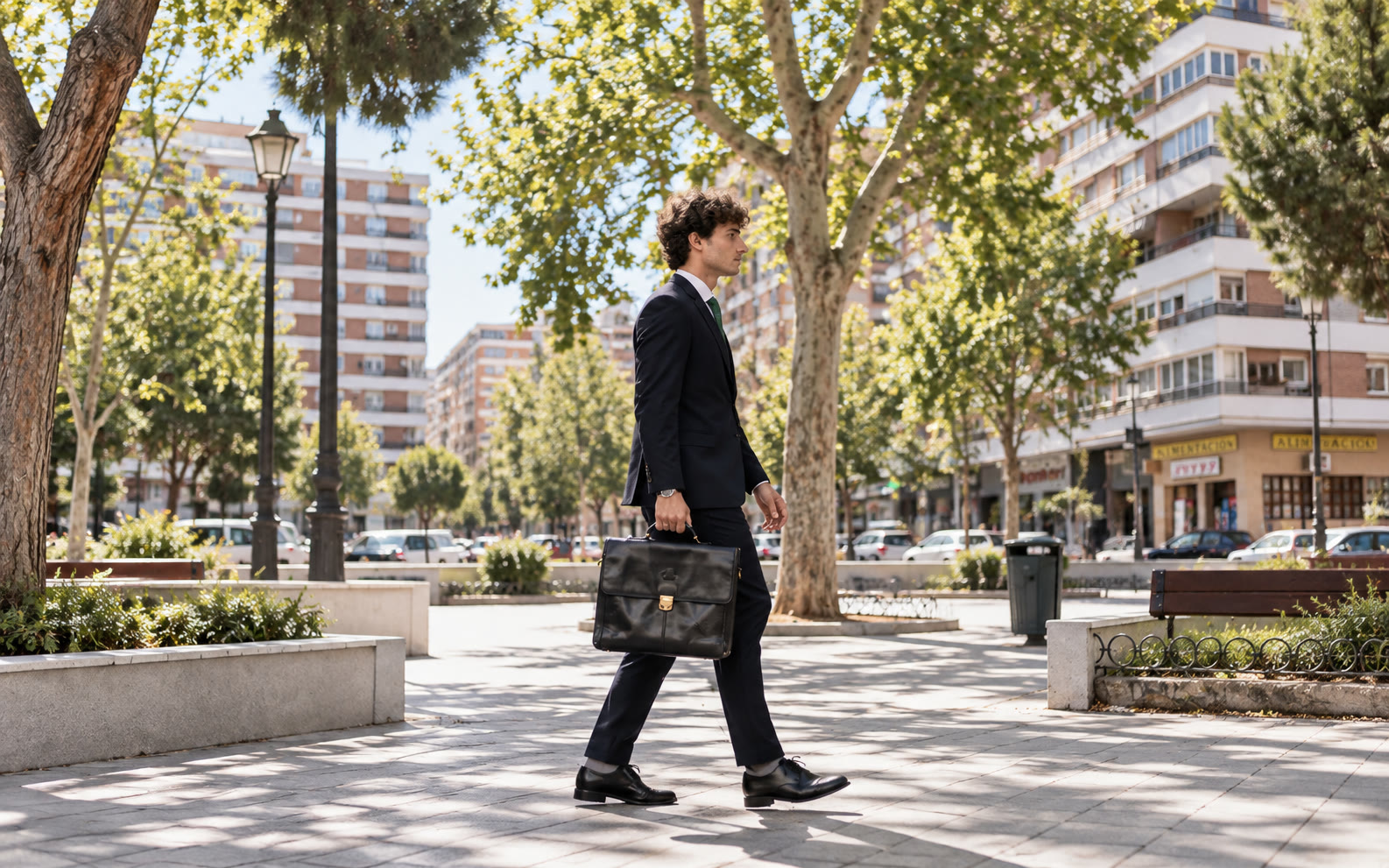 Plaza del barrio de Peñagrande, Madrid